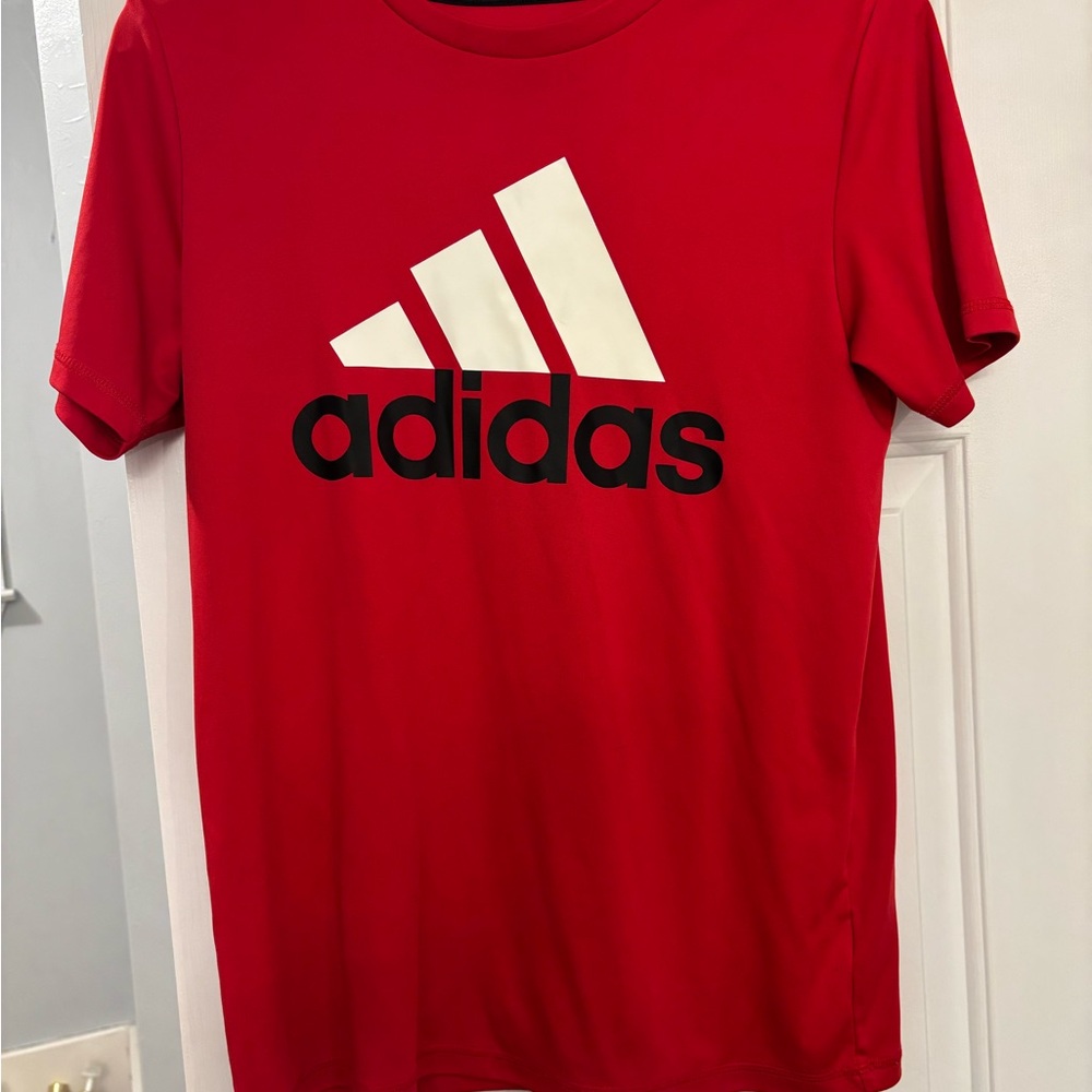 Adidas Red Tee with Black Trim